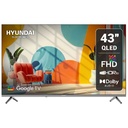 TELEVISOR FHD SMART 43" QLED GOOGLE TV NEGRO/-HYUNDAI