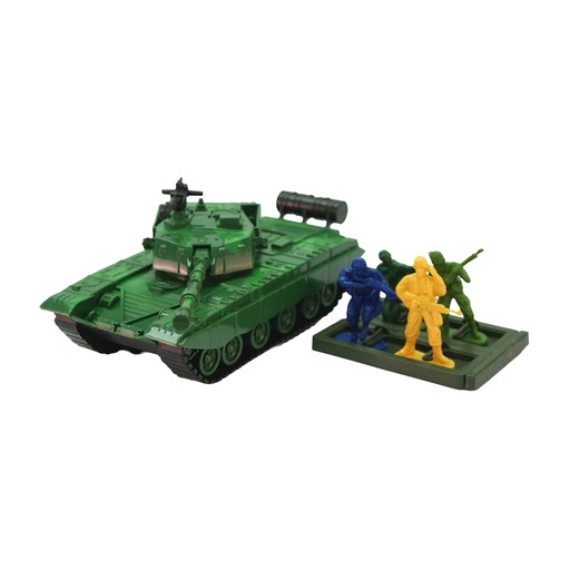[IC1840] JUGUETE CARRO TANQUE DE FRICCION VERDE / NEGRO