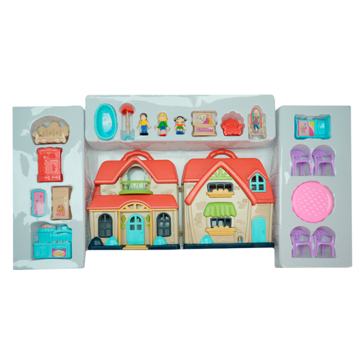 [IC2226] JUGUETE PAQUETE DE VILLAS ROSADO / MORADO