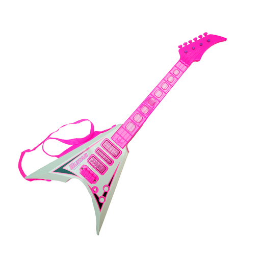 [IC2277] JUGUETE GUITARRA ELÉCTRICA BLANCO / ROSADO